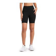 Tego Black Nylon Solid Women Shorts