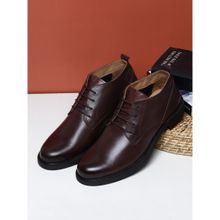 Teakwood Mens Brown Solid Geniune Leather Formal Shoes