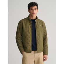 GANT Men Green Solid High Neck Full Sleeves Quilted Jacket
