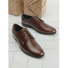 Carlton London Mens Stylish Brown Color Formal Lace-Ups Leather Oxfords