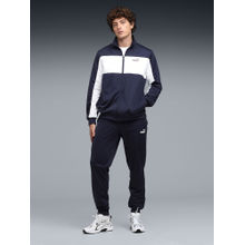Puma Poly Colorblock Men Navy Blue Tracksuit (Set of 2)