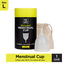 Pee Safe Reusable Menstrual Cup (Large) - No leakage,Rash-Free & Upto 12 Hours protection