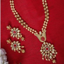 PANASH Gold-Plated Kundan Studded Handcrafted Jewellery Set