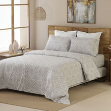 Layers 100% Cotton 144 TC Vintage Tile Printed Bedsheet Set