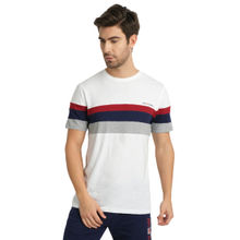 AM SWAN Mens Colorblock White T-shirt