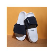 Chupps Bandwidth Sliders Men Casual Sliders White