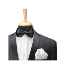 PELUCHE Solid Twining Black Bow Tie