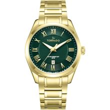 Tornado Classic Analog Men Analog Green Dial Watch - T8007-GBGH (M)