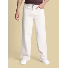 Bene Kleed Men Ecru Wide Leg Jeans