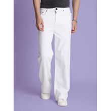 Bene Kleed Men White Wide Leg Jeans