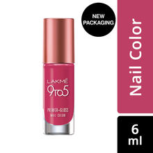 Lakme 9 To 5 Overtime Shine Long-lasting Nail Color, Intense Glossy Shine , Magenta Mix