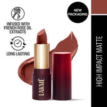 Lakme Forever Matte Lipstick, Made With French Rose Oil Extracts , Brown Sugar