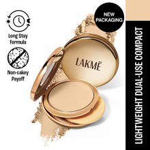 Lakme 9 To 5 Unreal Dual Cover Pressed Powder, 2 In 1 Compact + Foundation