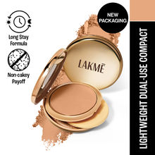 Lakme 9 To 5 Unreal Dual Cover Pressed Powder, 2 In 1 Compact + Foundation