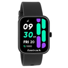 Fastrack Reflex Hello Smart Watch with Silicone Black Strap