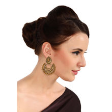 Zaveri Pearls Antique Gold Tone Ethnic Chandbali Earring - ZPFK6076