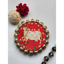 Forestkraft Kamdhenu Cow Decorative Plate Rangoli