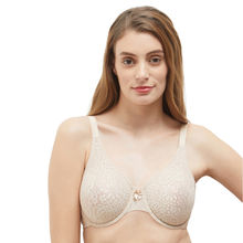 Wacoal Halo Lace Non-Padded Wired 3/4Th Cup Lace Everyday Comfort Bra - Beige