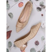 Ronnie Grey Women Beige Textured Pumps