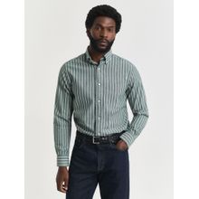 GANT Mens Green Button Down Collar Regular Fit Archive Poplin Shirt
