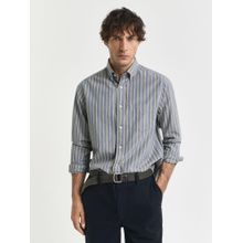 GANT Mens Grey Button Down Collar Regular Fit Archive Poplin Shirt