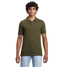 Parx Regular Fit Solid Green T-Shirt