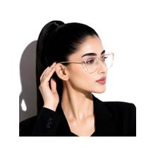 ROYAL SON Half Rim Pink Gold Anti Glare Blue Cut Spectacles Frames Women- SF0084-C4 (46)
