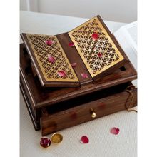 DecorTwist Handcrafted Holy Book Stand Box For Reading Geeta, Quran, Guru Granth Sahib, Bible Book