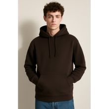 Parcel Yard Men Full Sleeve Brown Hoodie
