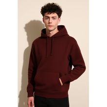 Parcel Yard Men Full Sleeve Wine Hoodie
