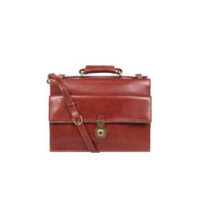 Hidesign Sustain 03 Tan Messenger Briefcase Laptop Bag for Men with Locks (L)