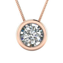 Peora Rose Gold Plated Stunning CZ Solitaire 16" Necklace for Women Girls with Extender (PX8P50C)