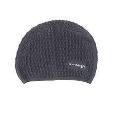 Strauss Black Latest Designed Swimming Cap with Ear Protector