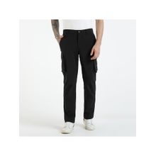 Royal Enfield Men Black Nylon Elastane Solid Regular Fit Cargo