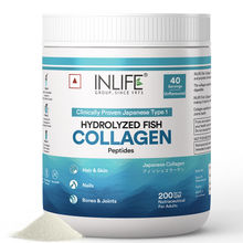 Inlife Japanese Hydrolyzed Fish Collagen Powder for Skin, Hair & Joints (Unflavoured)