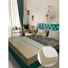 Rosara Home Multi-Color Floral 180 TC Fitted Bedsheet with 2 Pillow Covers (King)