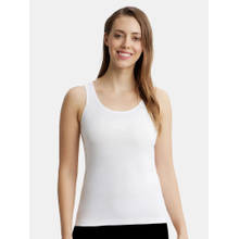 Jockey 1535 Women Super Combed Cotton Rib Fabric Inner Tank Top - White