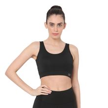 Silvertraq Champion Ruffled Sports Bra - Black