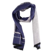 The Tie Hub Blue with Grey Border Scarf