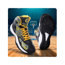 Vector X Graffiti 3D Texture Rubber Sole High Ankle Black Basketball Court Shoes