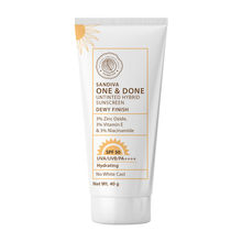 Sandiva Untinted Hybrid Sunscreen SPF 50, 3% Zinc Oxide, Niacinamide & Vitamin E - Dewy Finish