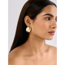 Pipa Bella by Nykaa Fashion Gold Solid Statement Stud Earrings