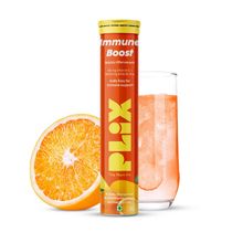 Plix Life Immune Booster Tablets - Natural Vitamin C & Zinc Orange Tube (Pack Of 2)