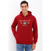 Allen Solly Men Maroon Regular Fit Solid Full Sleeves Sweatshirt