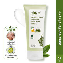 Plum Green Tea & Zinc Super-Matte SPF 50 Sunscreen Gel For Oily, Combination Skin, No White Cast