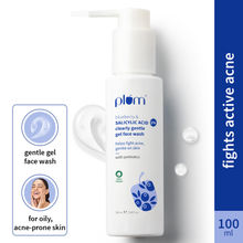 Plum 1% Salicylic Acid & Blueberry Clearly Gentle Gel Face Wash, For Acne Prone & Oily Skin