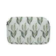 Crazy Corner Big Green Leaves Printed Portable Cosmetic Pouch