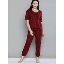 Chemistry Printed Night Suit - Brown