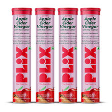 Plix ACV Apple Cider Vinegar L-carnitine Effervescent Tablets Convert Fat Into Energy Vit B6 & B12