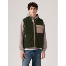 Levi's Men's Solid Olive Sleeveless Jacket